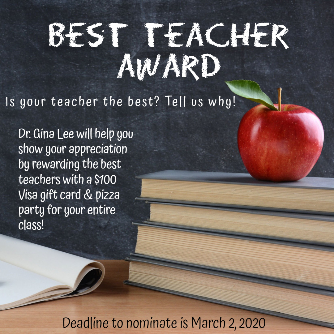 Teacher awards. Best teacher. Best teacher Award.
